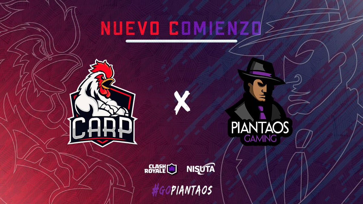 #Anuncio🗣️

NUEVOS TANGUEROS A LA VISTA 📱

Piantaos Gaming anuncia la unión con el equipo de Clash Royale de <a href="/CARP_Royale/">C.A.R.P</a>. Estaremos participando en la <a href="/CEL_SerieB/">Liga Argentina - Serie B</a> de <a href="/CEL_Clash/">CEL</a> y demás competiciones. 

Sponsor: <a href="/Nisutacom/">Nisuta</a> 

#GoPiantaos💜 #Tangueros🎩