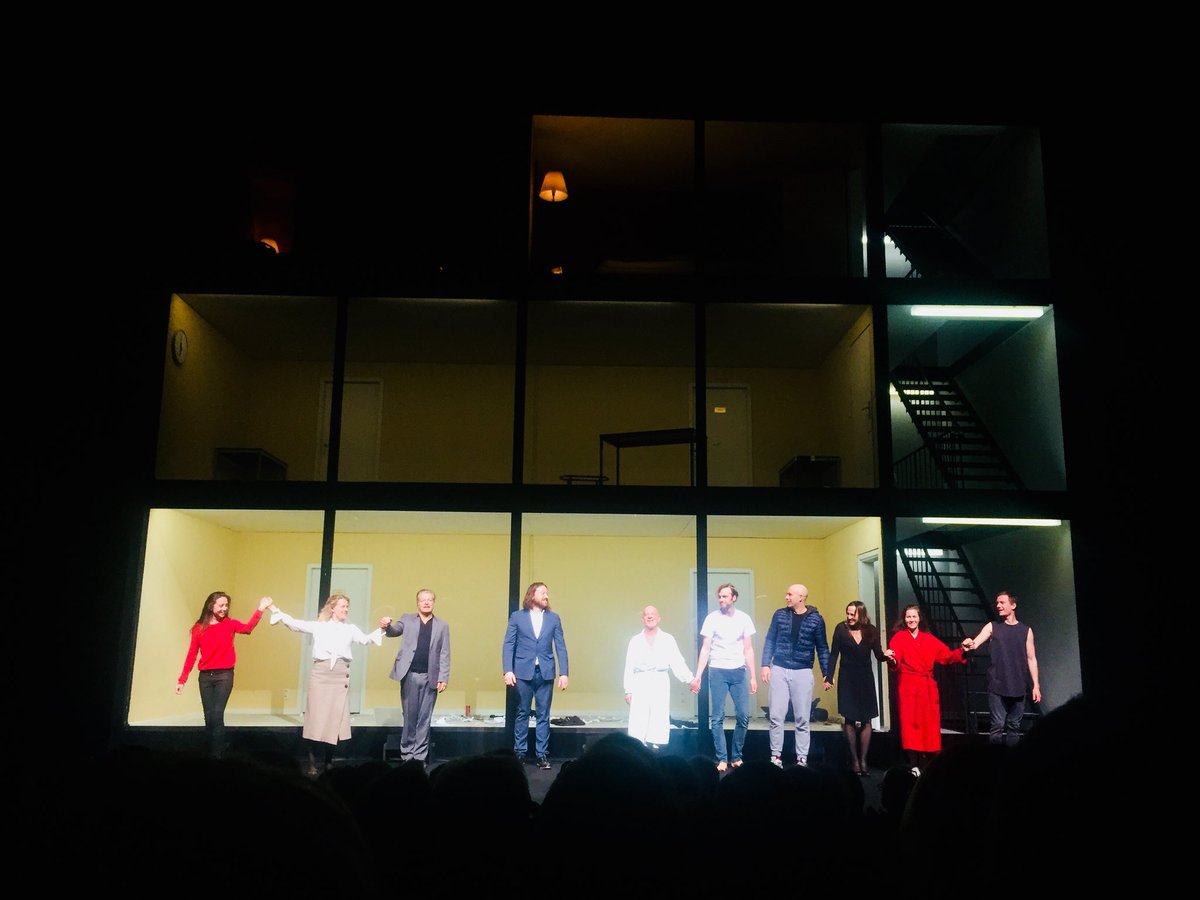 ManuelBrug's tweet photo. Solid, very well received start for 57th #theatertreffen @blnfestspiele with #SimonStone #HotelStrindberg as horror boulevard from @burgtheater @TheaterBasel with the one and onlys #MartinWuttke & #CarolinePeters. And loved the Basel bags 💼 „Blowing my Blues away“ https://t.co/2jLwFSaemJ