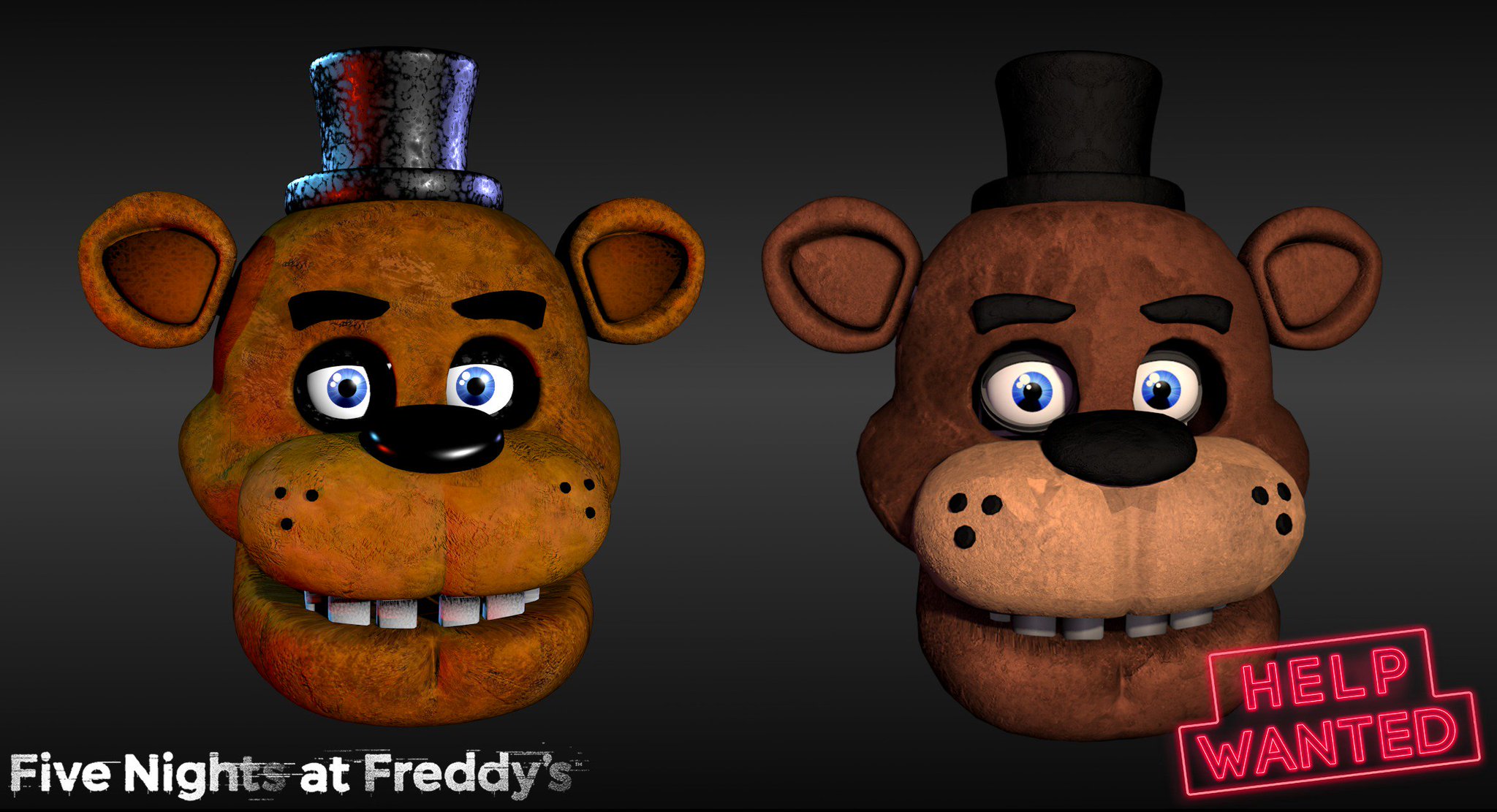 “So I decided to make a small comparison of how Freddy Fazbear looks like i...