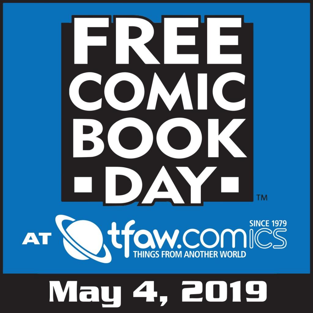 TOMORROW is #FreeComicBookDay! Be sure to stop by Things From Another World at #CityWalkLA to pick up your TEN free comics! Happening May 4th, 11 am to 11 pm at @universalTFAW.