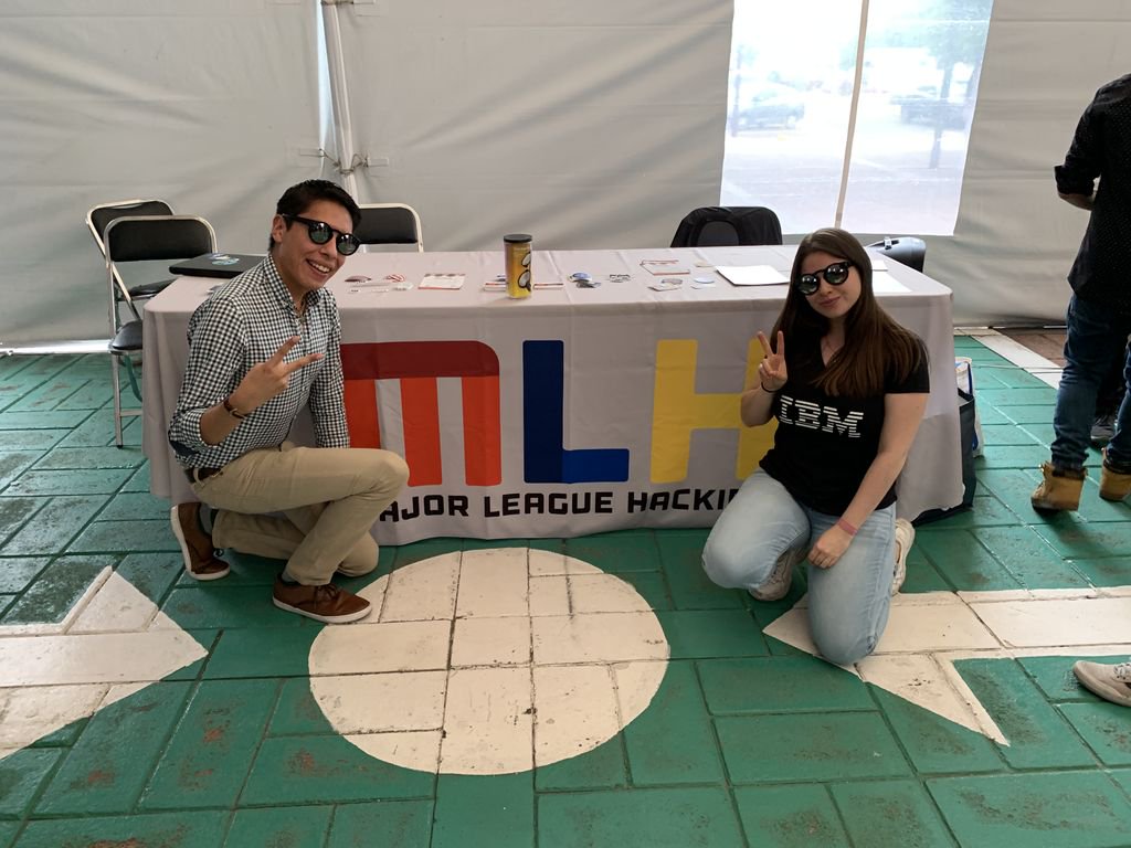 MLHacks's tweet photo. Are you at #PoliHacks and would like to wear this beauties? Go to the MLH table and we’ll tell you how #Spectacles https://t.co/JkClXLSbNO