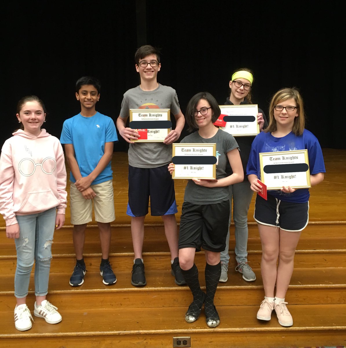 KnightsCCMS's tweet photo. Congratulations to our March and April students of the month and our four “#1 Knights” for the 3rd Quarter.  Keep up the good work, Knights! #ccmsKnightLife #FalconPride #ccms https://t.co/1BcHQfB9VN