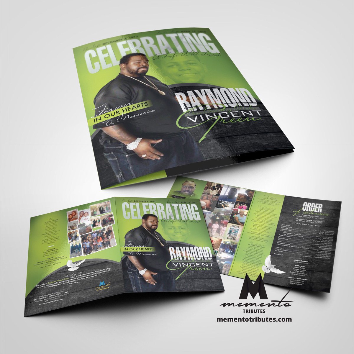 MementoTributes's tweet image. Share if you love this funeral program design. “We’re so grateful to the family of Raymond Vincent Green for trusting us with this mission. Making their vision for Raymond’s Memento a reality was truly our privilege.”

🙏🏼
mementotributes.com
#funeralprograms #funeralprogram