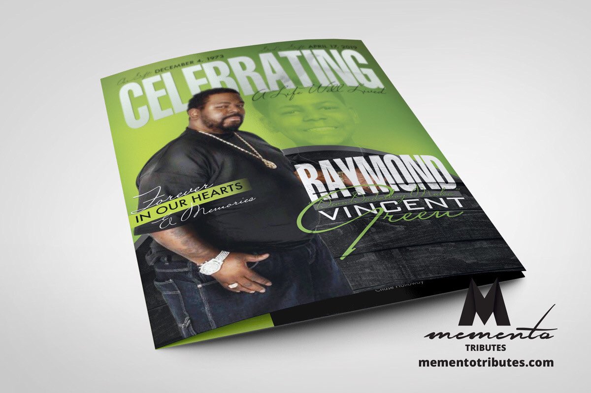 MementoTributes's tweet image. Share if you love this funeral program design. “We’re so grateful to the family of Raymond Vincent Green for trusting us with this mission. Making their vision for Raymond’s Memento a reality was truly our privilege.”

🙏🏼
mementotributes.com
#funeralprograms #funeralprogram