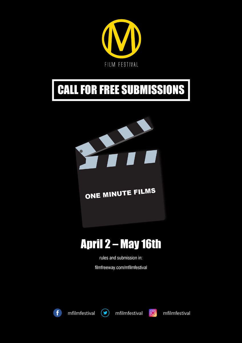 mfilmfestival's tweet photo. Last two weeks to submit your one minute film to @mfilmfestival !
Deadline: May 16
rules and submission in:
https://t.co/R3vz8k3wYE
#mfilmfestival #cinema #matosinhos #orfeaodematosinhos #portugal #film #filmfestival #oneminute #callentries https://t.co/koSQffhWiH