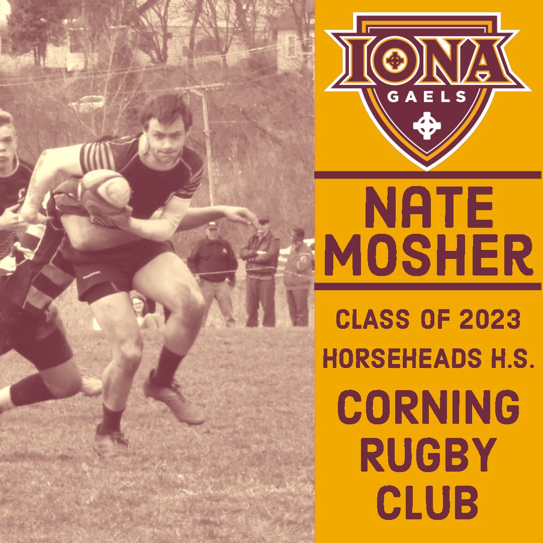 Congratulations to Nate Mosher on committing to continue his rugby career at D1A Iona College. Nate set his head towards this goal and found a great fit. Looking forward to seeing Nate continue his career at this top 20 program. #CorningRugby #Opportunities
