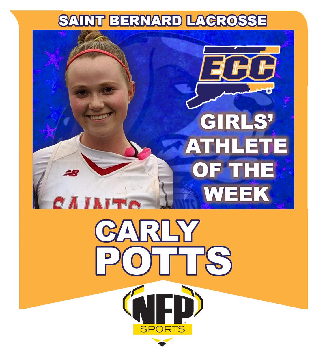 GoECCAthletics's tweet photo. Congrats to this week’s @GoECCAthletics Athlete of the Week winners! Carly Potts @athletics_sbs Girls' Lacrosse & Enrique Lopez Windham Track. Big thanks to all the fans who voted & to our loyal sponsors! @NFP_CTEast @CorePlusCU @drinkHH #ECCAOW https://t.co/0XLweLdYuk