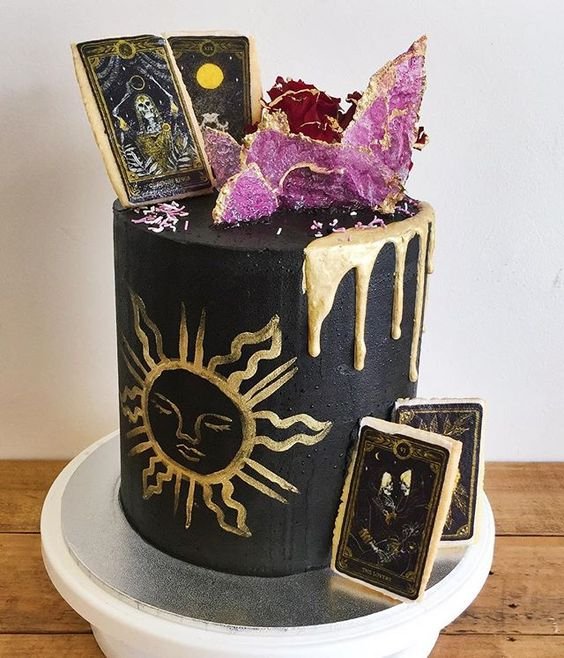toofastclothing's tweet photo. LOOK AT THIS CAKE!
(Stunning cake made by; @mylittlepandakitchen )
.
#gothcake #tarot #witchycake #cakedecor #cakedecorating #gothicdecor #gothicdessert https://t.co/QJ2Io5e1tP
