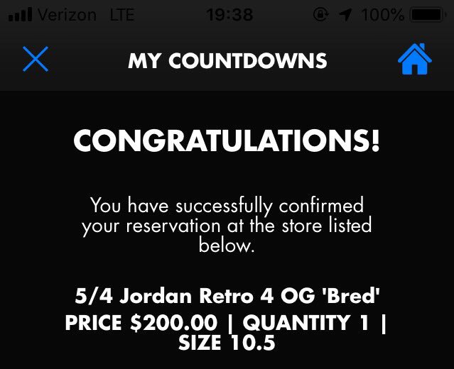 inkedup313's tweet photo. Got my reservation #Jordan4OG #Bred https://t.co/hZ706EH8oD