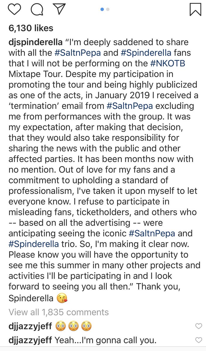 AlysseStewart's tweet photo. @Spinderella fired? Most recent post on her IG would suggest yes. https://t.co/RPc6RowXp0