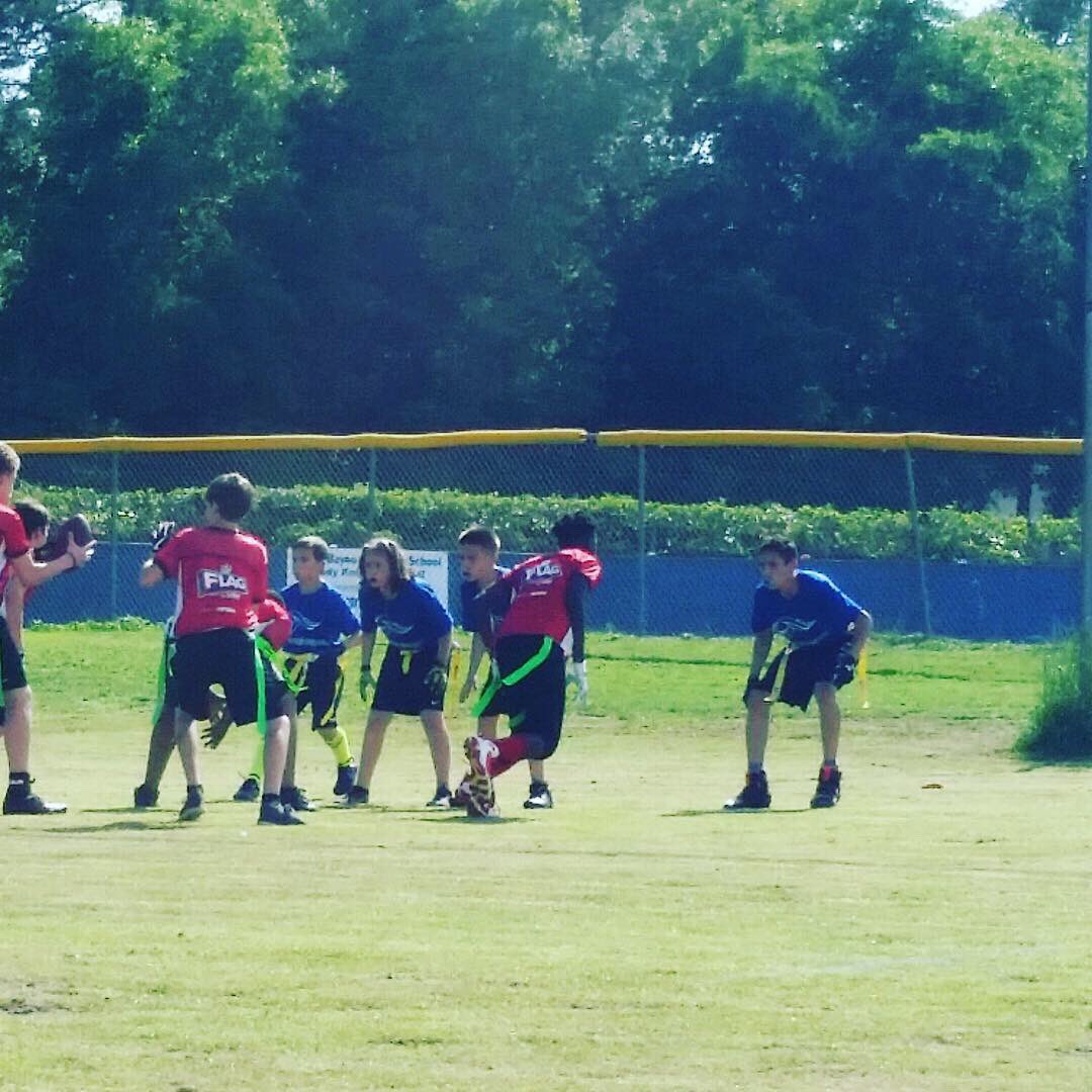 Intramural Flag Football has their opening day of games. Great job Knights