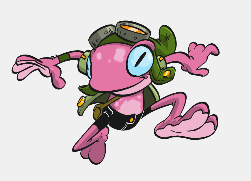 _Wolfsteak_'s tweet photo. Decided to doodle @Radrappy 's Sprig as a cool down. I've got a weakness for frogs so this was inevitable. https://t.co/FlSecmBN0N