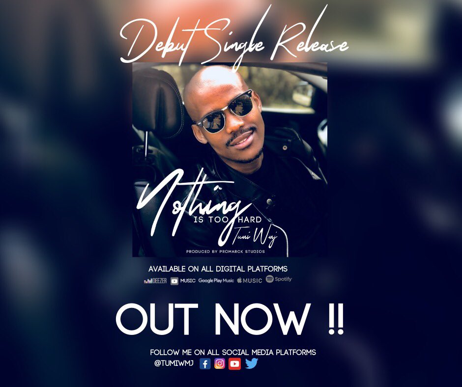 tumiwmj's tweet image. My Debut single is OUT NOW !! Your Brother is your new favorite worship leader ! 

NOTHING IS TOO HARD ☝🏽

This song is going to be the background music to your testimonies and victories. 

[Links in Thread]

#tumiwmj #samusic #nothingistoohard #gospelmusic #itunes #worship