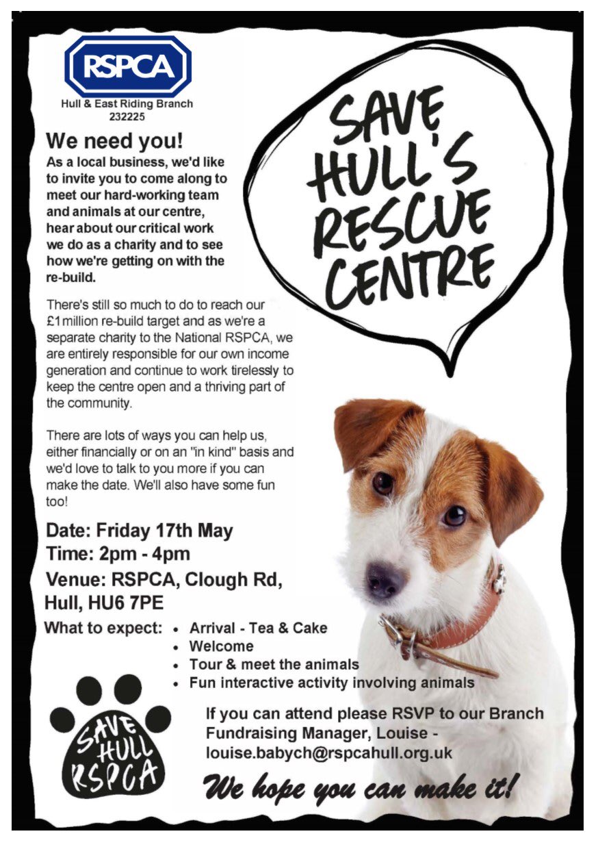RSPCA Hull & East Riding (Charity No 232225) on Twitter: RSPCA Hull & East Riding (Charity No 232225) on Twitter: