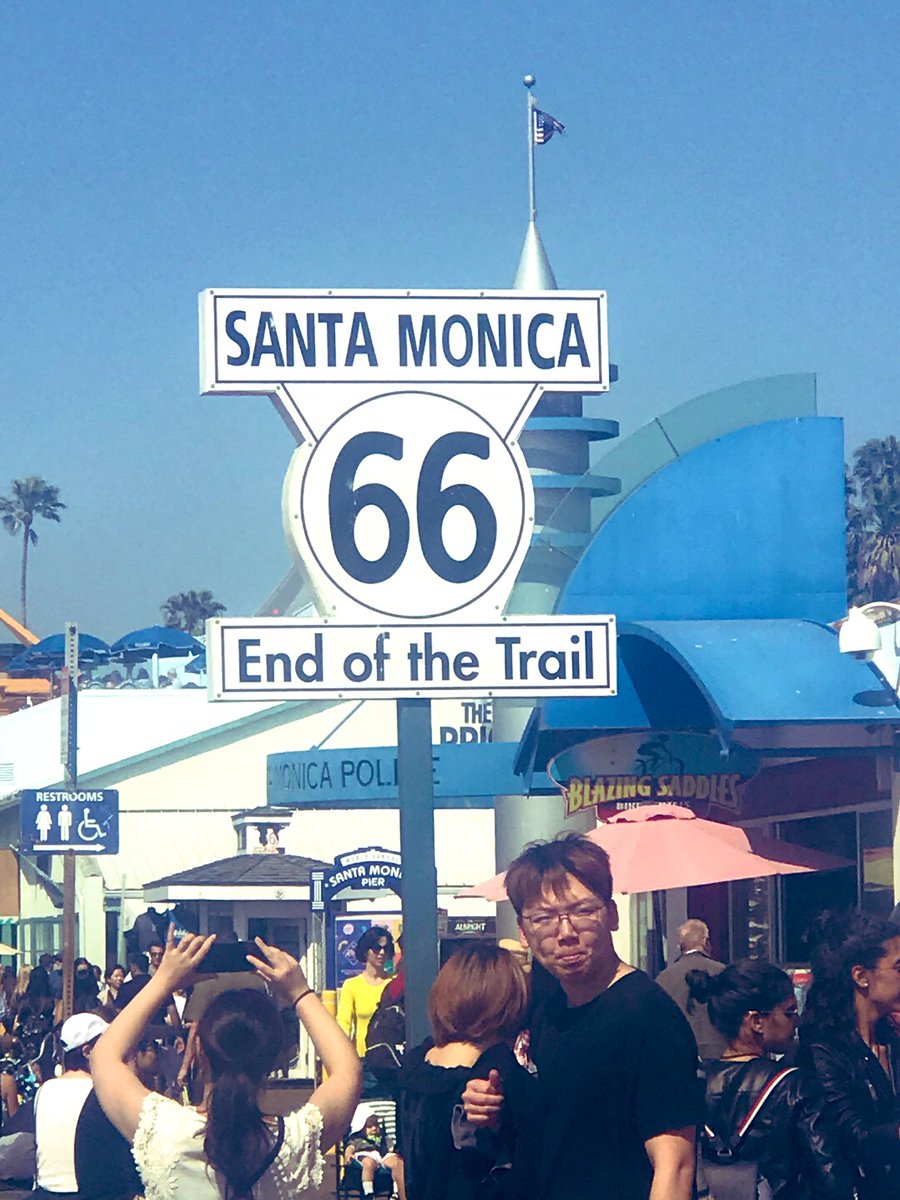 hilarialexander's tweet photo. We took #Tata to Santa Monica, since @BTS_twt went there during the #Wings tour. #BT21 #TataTravels #BTSBurnTheStage https://t.co/cFrEBOdrvR