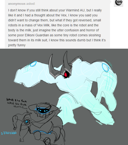in warmind au the vex milk/metal ratio is flipped 