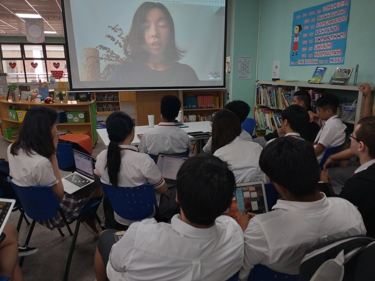 K_Piot's tweet photo. DP EE Grade 11s get advice on academic research and writing from scientist Cher Chow #iSNSLibrary https://t.co/X1bSHF4Pxu
