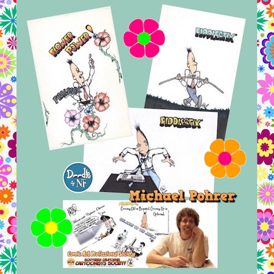 Original #Fiddlestix cartoon art (THREE) by animator/cartoonist/illustrator/editorial cartoonist #MichaelPohrer - Bid at tinyurl.com/y68njpwx AND tinyurl.com/y56v2bxq AND tinyurl.com/y25brfky 
#FlowerPower #Tightrope #OfficeWoes <a href="/nfnetwork/">Neurofibromatosis Network</a> charity auction 🌺