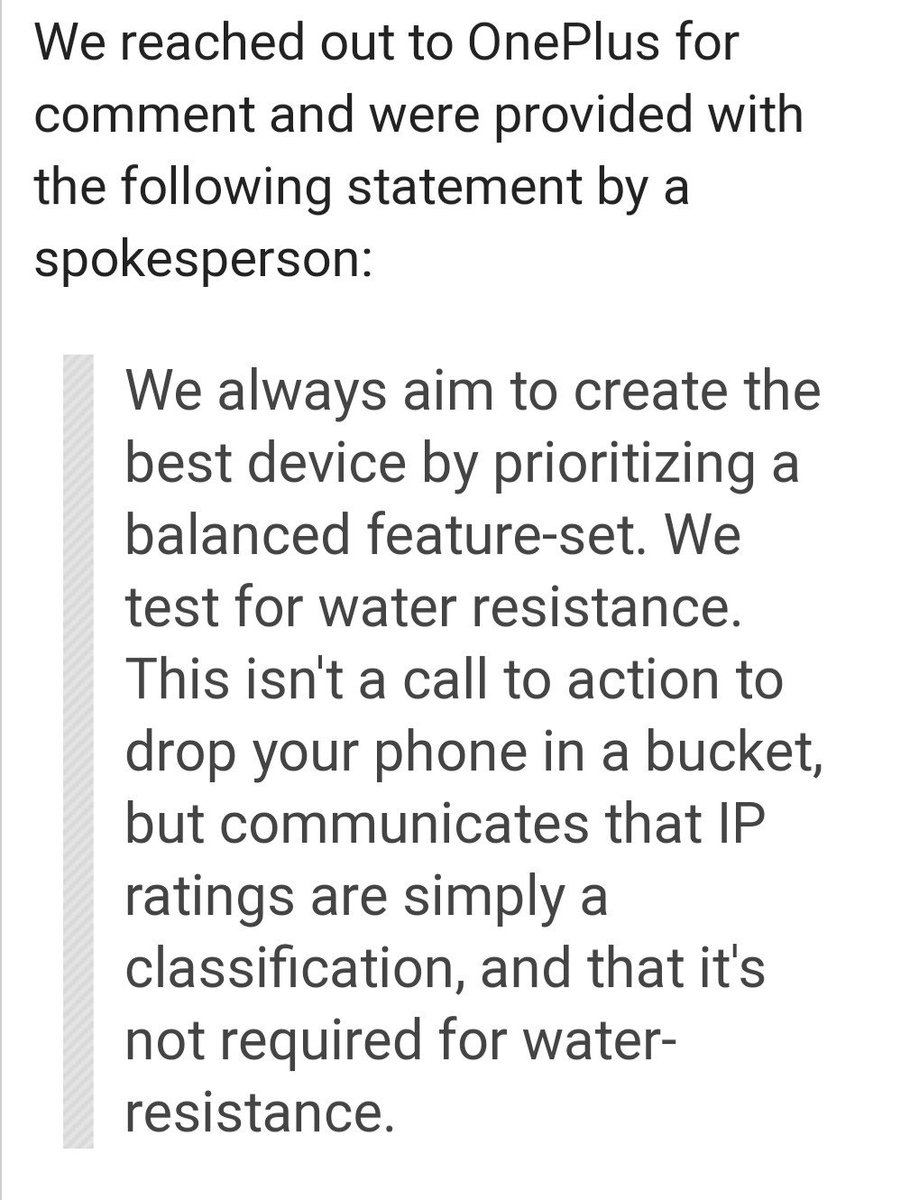 JustinHouse_'s tweet image. Ok @oneplus I&apos;m a fan. Had all your phones from the #OnePlus5T onwards &amp;amp; if your #OnePlus7Pro looks like this, I&apos;m completely getting it. BUT🤷🏼‍♂️, your bucket test is positively DUMB @PeteLau 
You KNOW an #IngressProtection test is specific. Your bucket campaign is cool but silly.