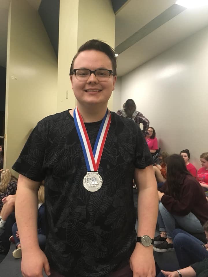 OwlFamily82's tweet photo. Silver Medalists Jose Sanchez in Number Sense and Colby Menefee in Feature Writing at UIL State Academic Meet #BackTheBison https://t.co/OQwqkjtAnY