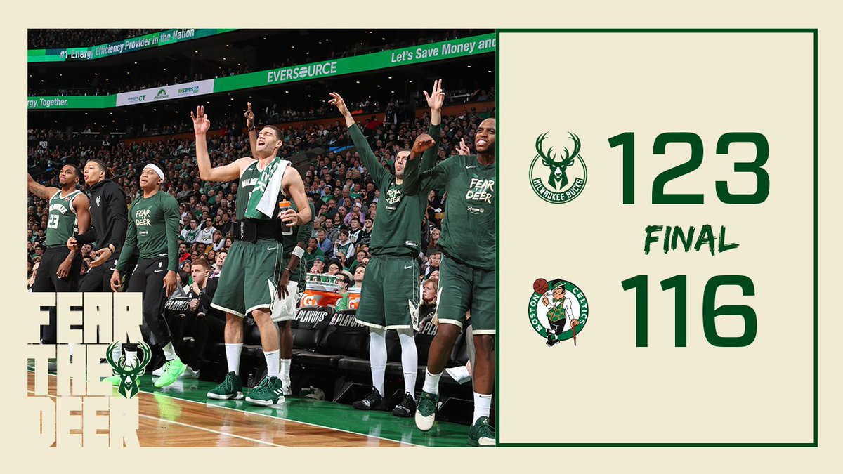 Bucks's tweet photo. 2-1.

#FearTheDeer https://t.co/w07AuhJp0P