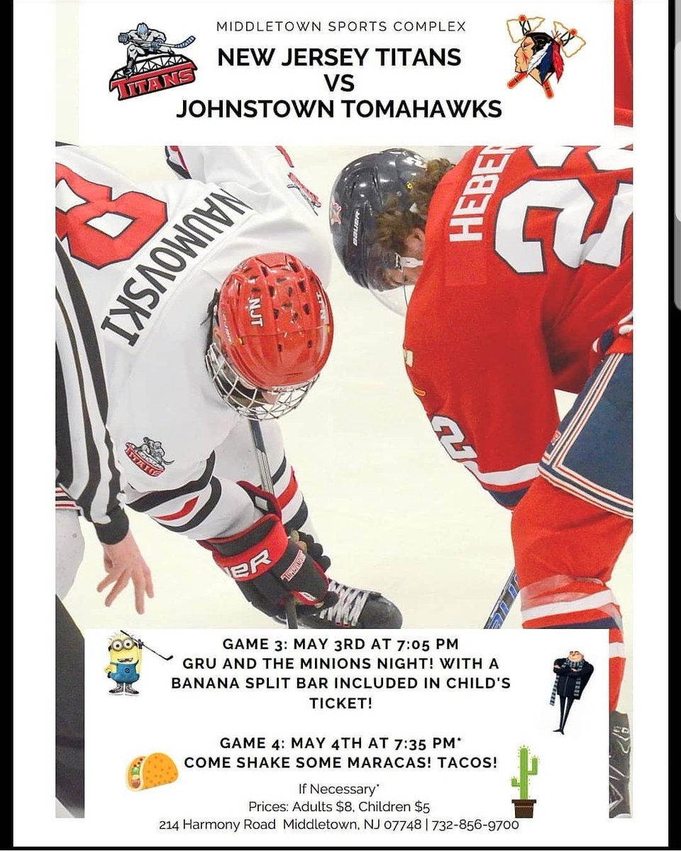 TITANS WIN!! Come tomorrow night for Game 4 to see the NAHL Titans clinch the East Division Final and move onto Minnesota for the National Finals! 🏒🏒🏒@nahltitans