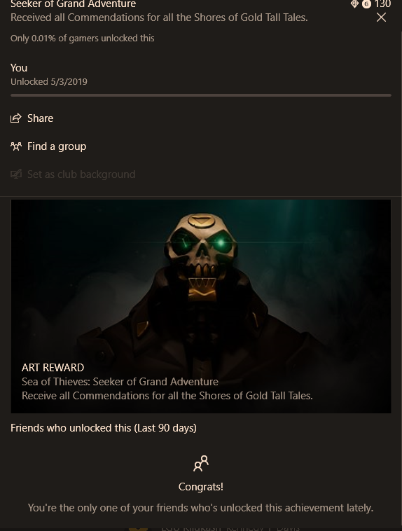 Akatosh18's tweet photo. @SeaOfThieves You proud of me? https://t.co/JnkqEw1M7x