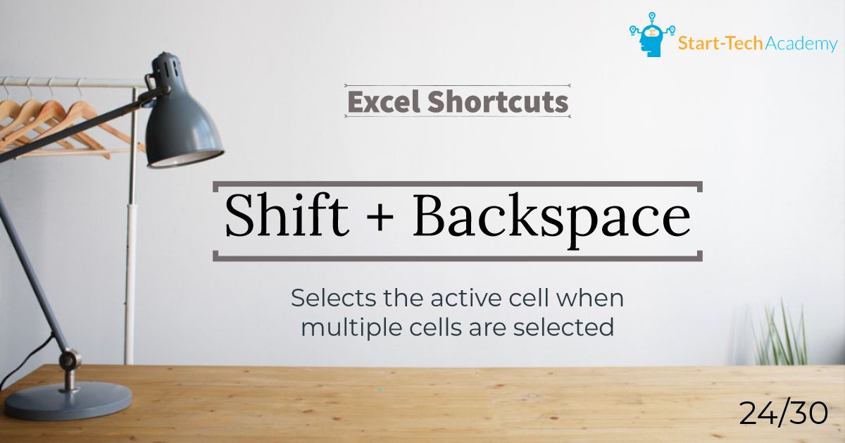 StartTechAcade1's tweet image. 30 Days - 30 Excel shortcuts (DAY 24)
Learn the most used 30 Excel shortcuts by practicing 1 shortcut a day.
To get the complete shortcuts e-book, subscribe to our mailing list at starttechacademy.com 
#Excel #MicrosoftExcel #ExcelShortcuts #ExcelTips #Ebook #ExcelTricks