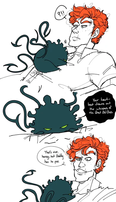 i never knew a serial killer taking care of his eldritch possessed alien daughter was something i needed 