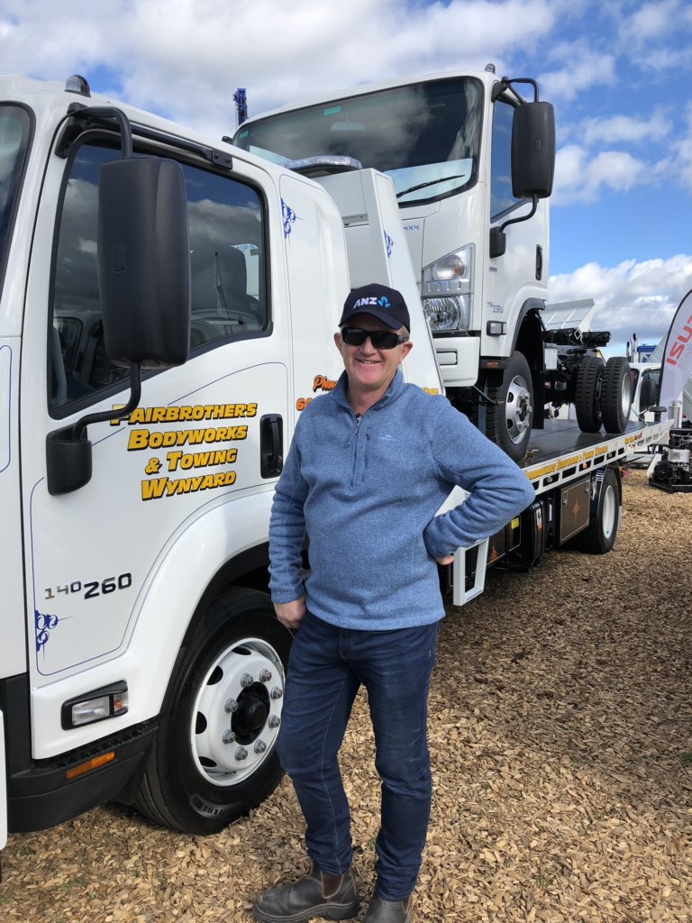 Graeme Fairbrother with his new truck. Thanks ANZ and Brad Clayton for the new addition to the fleet.#Agfest2019 <a href="/BradClayton79/">Brad Clayton</a>