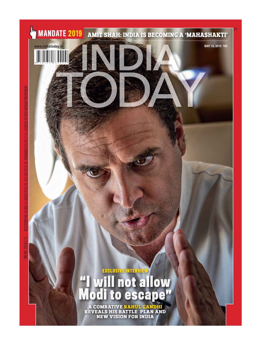 Rahul Rising....
A very angry, aggressive and combative #rahulgandhi during the #indiatoday Magazine’s explosive Interview with him. The change in his body language was startling, as was his uncanny resemblance to his father Rajiv Gandhi. 
 #bandeepsinghphotography