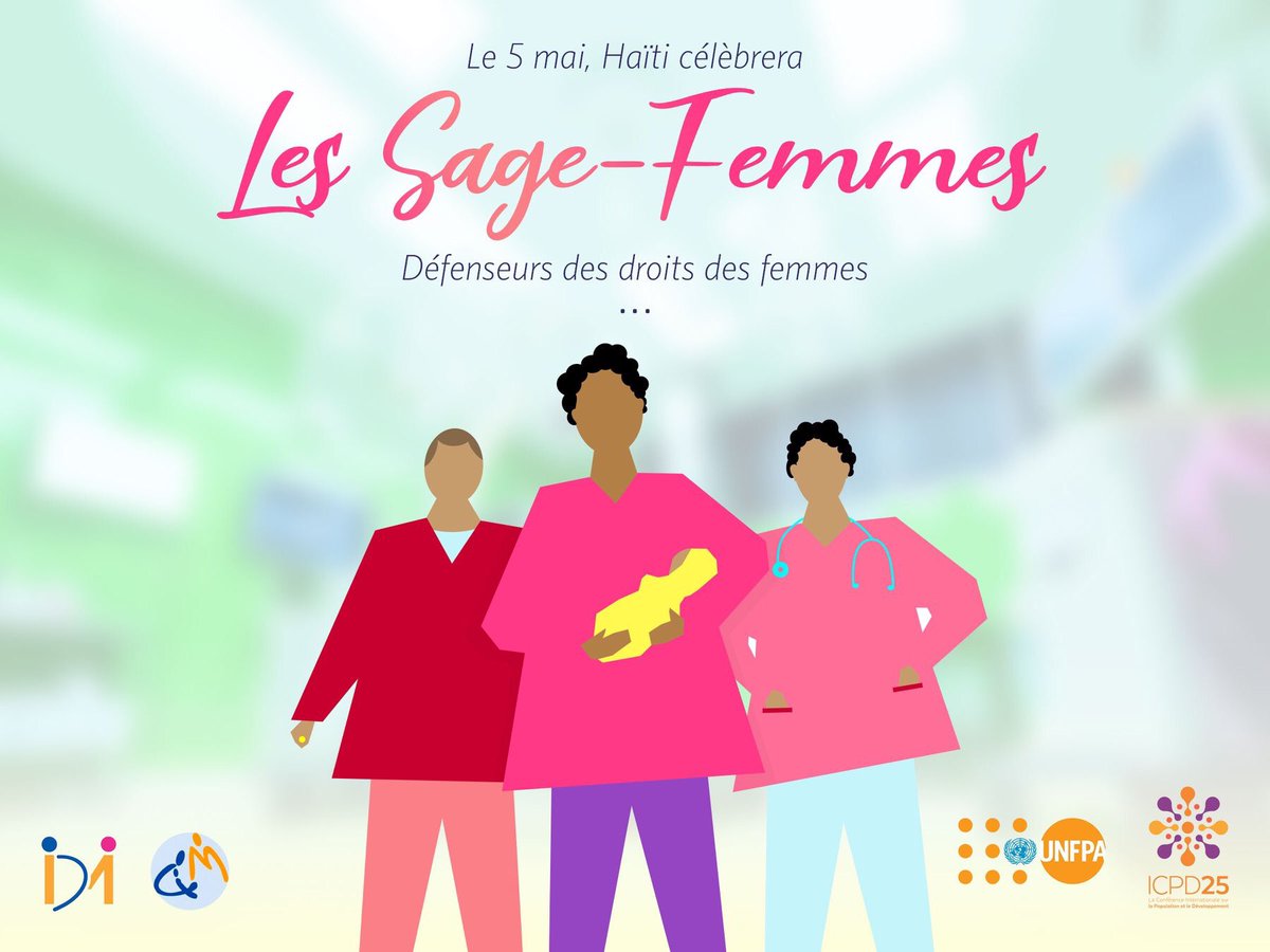On #May5th #Haiti and @UNFPAHaiti celebrates #Midwives  #Protecting and #Defending #WomensRights !

#Women #Rights #YesSheCan #SheDecides #ElaDecide #ICPD25 #UNFPA50 #SDGs #EndGBV #ZeroMaternalDeaths #UnitedNations #midwifery