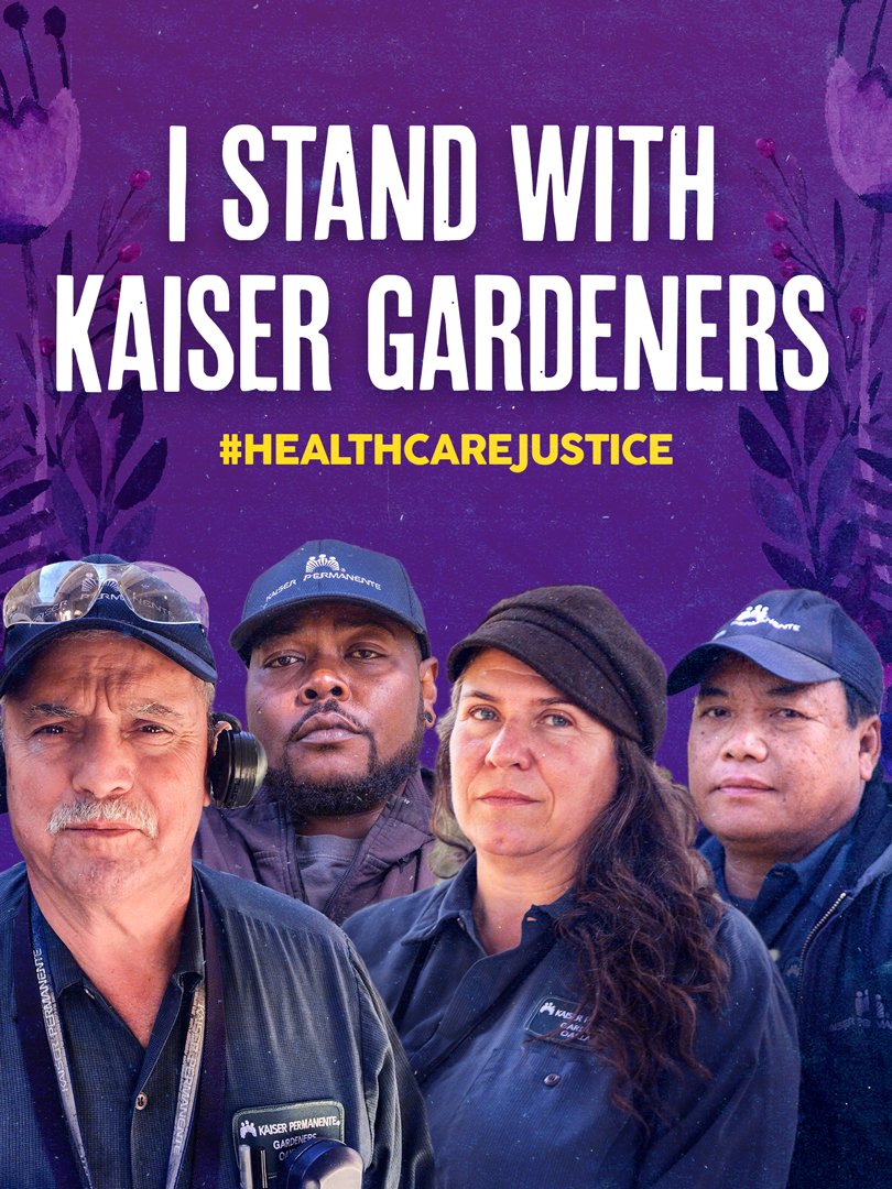 KleckKleckley's tweet photo. I stand with Kaiser Gardeners. RT to tell @AboutKP to STOP putting corporate profits over patients and workers! #HealthcareJustice #WeAreKaiserWorkers #KaiserThrive #KaiserGreed #KeepThriveAlive https://t.co/1IN5CVCrLL