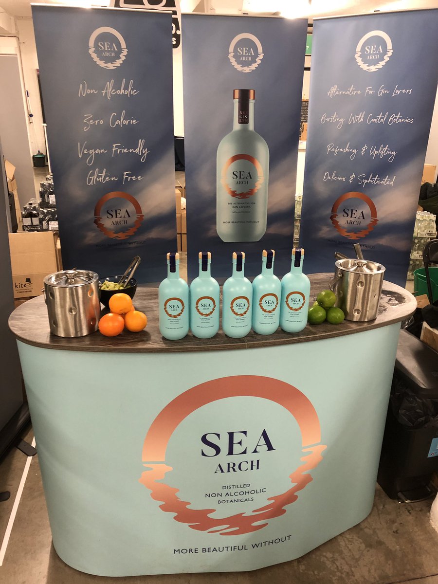 sea_arch's tweet photo. We’re all set up for the start of @ExeterFoodFest. Come and try our delicious distilled non-alcoholic spirit, bursting with coastal botanicals from #Devon #Exeter #morebeautifulwithout https://t.co/Ytral1xGLh