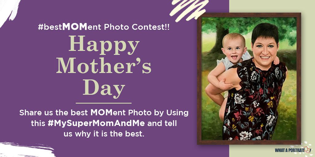 What_a_Portrait's tweet image. #ContestAlert!
“A mother is your first friend, your best friend and your forever friend.”

Share with us the best moment photo by Using #MySuperMomAndMe and tell us why it is the best.  

The photo with more Likes and Retweet will get a chance to win a portrait
#MothersDayContest