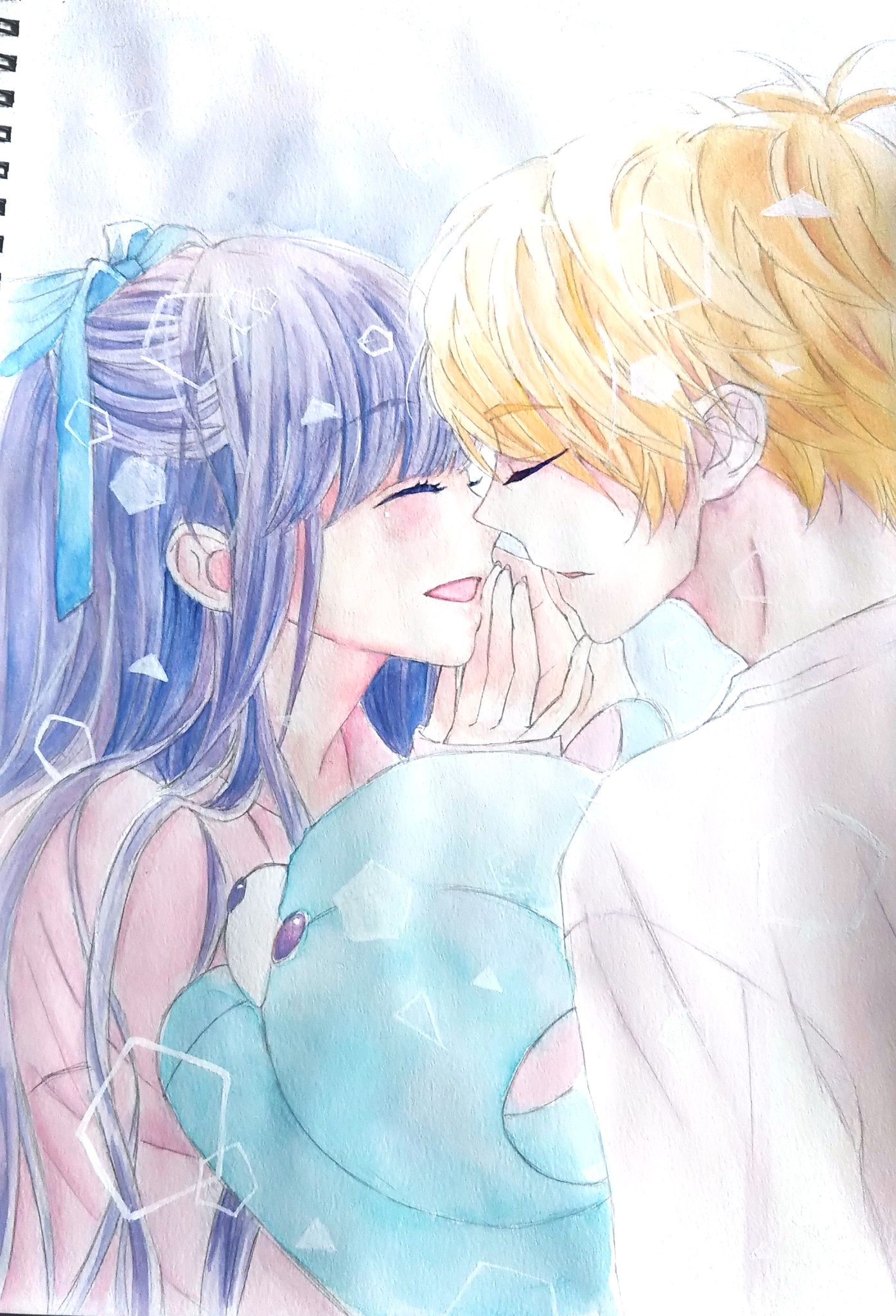 淵菜 完成 水彩久しぶりだったけどうまくできて嬉しい そして幸せそうなきりみわ良き良き りぼん きらめき のライオンボーイ いいねかrtで気になった人フォローする T Co X9zrgklvag Twitter