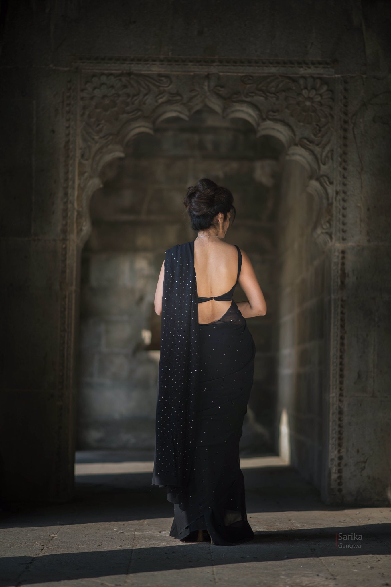 Sarika Gangwal on X: Backless series in Saree coming soon   / X