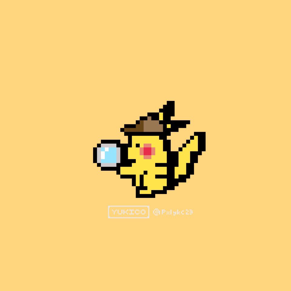 ট ইট র ドット絵 Pixelart イラスト 名探偵ピカチュウ ピカチュウ ポケットピカチュウ Pokemon Detectivepikachu Pikapika