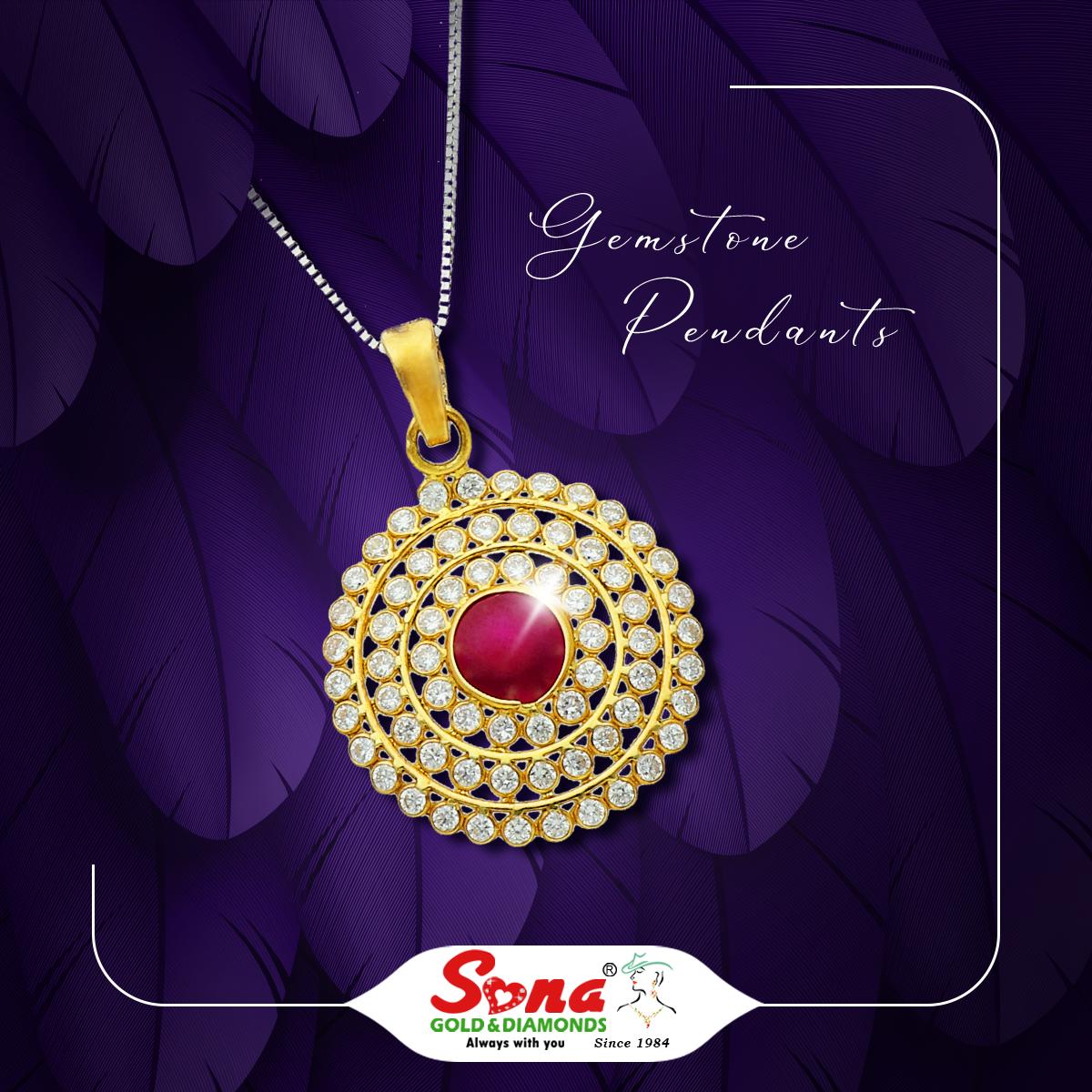 No matter what the trend is, Gemstones are always in!. Grab yours from Sona Gold & Diamonds.

#SonaGoldandDiamonds #JewelleryCollections #pendantcollection #bestpendant #weddingpendant #partypendant #pendants #pendant #beautifulpendant
