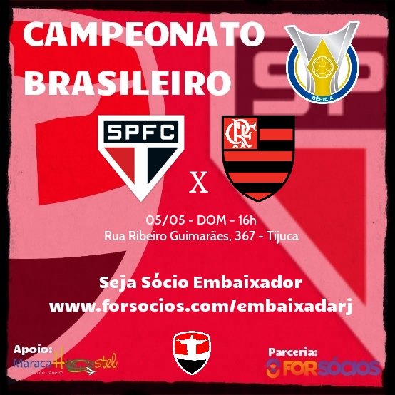 EmbaixadaRJ_'s tweet photo. #Bomdia!
Amanhã o #Tricolor recebe o #Flamengo pela terceira rodada do #CampeonatoBrasileiro. Vamos em busca de mais 3 pontos!
#VemPraEmbaixada torcer junto com a gente!
#VamosSaoPaulo #SaoPaulinosNoRio #EmbaixadasSPFC #EmbaixadasUnidas
#SPFC #SaoPauloFC #SAOxFLA #EmbaixadaRJ https://t.co/h6RKmPSKQt