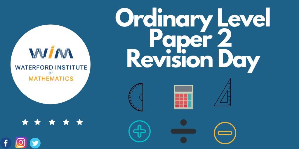 Our Ordinary Level Paper 2 Revision day is underway #Math #OrdinaryLevel #LeavingCert #WIM