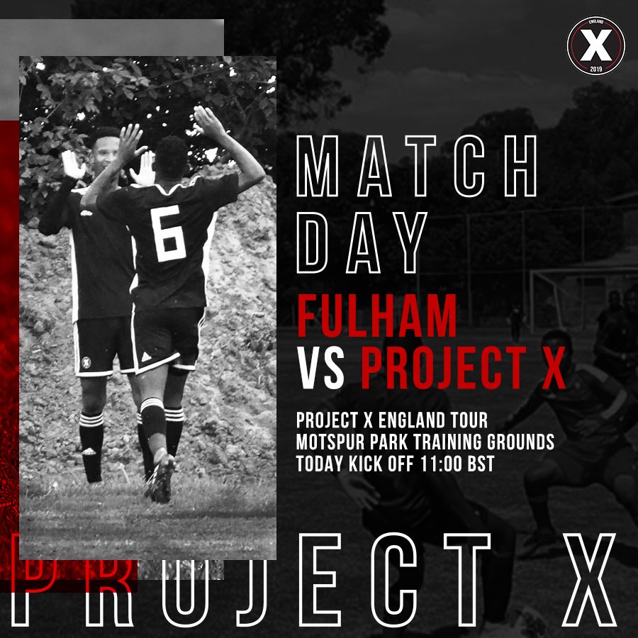 ☠ <a href="/FulhamFC/">Fulham Football Club</a> vs <a href="/orlandopirates/">Orlando Pirates</a> Project X
📅 Today, 04 May 2019
🏟 Motspur Park
🕚 11h00 BST
🐦 Follow <a href="/orlandopirates/">Orlando Pirates</a> for LIVE match updates
⚫⚪🔴⭐
#MatchDay #ProjectXUK 🏴󠁧󠁢󠁥󠁮󠁧󠁿
#OnceAlways