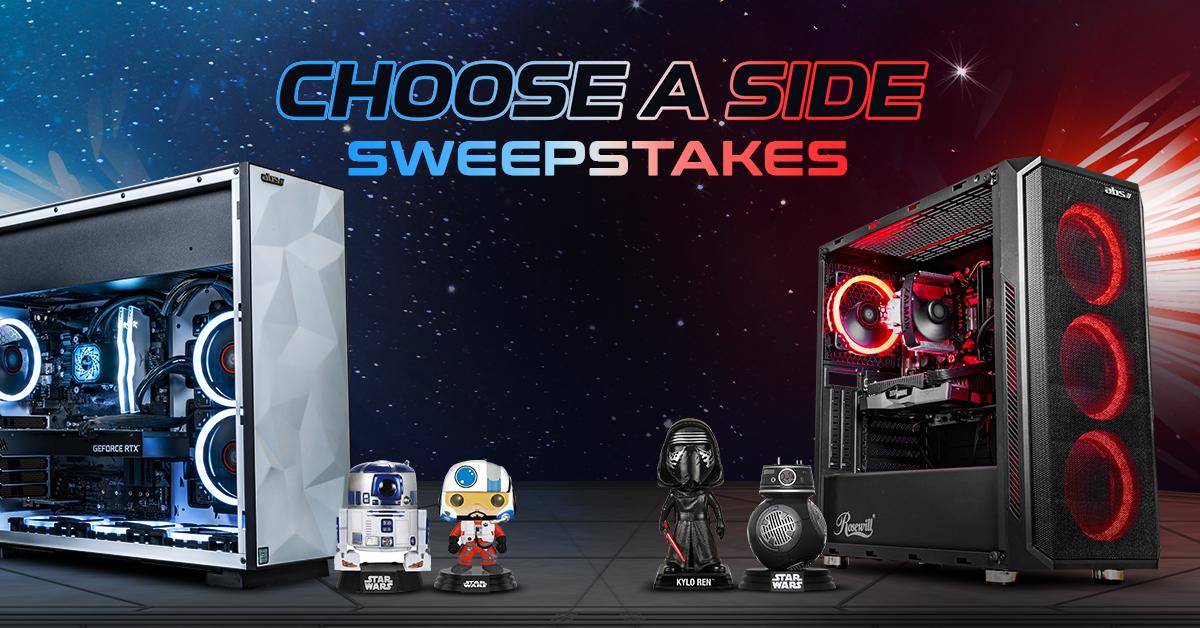 Newegg's tweet image. Dark side or light side? Choose wisely and enter for a chance to win a custom, RTX-powered ABS PC matching your faction. ⚡️ #MaytheFourth

Enter NOW → newegg.io/79f19ad

🚨 Hurry, this sweepstakes ends on the Revenge of the 5th!
