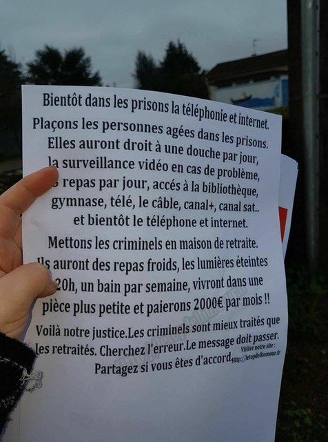 Les criminels en #maisonderetraite auront la punition qu'ils méritent😂