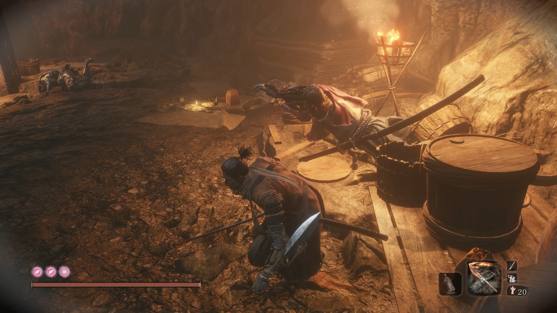 Ken Jpn 01 Sekiro 師弟の赤成り玉 無事入手 ところで陣左殿 なんかミッションがインポッシブルな感じですね