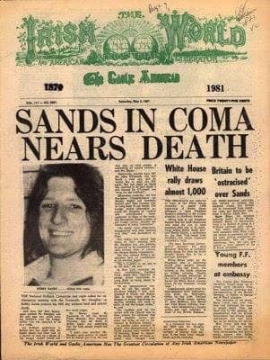 Antifaxismoa's tweet image. Hace 38 años, Bobby Sands rechazo la comida y así comenzó la segunda huelga de hambre #HS81
@NortedeIrlanda @Antifaxismoa 

Cuéntales todo 
latiendacomprometida.com/antifascismo/1… 

¡Recuerda la huelga de hambre! ¡Destruye los bloques H! 
latiendacomprometida.com/represion-carc…