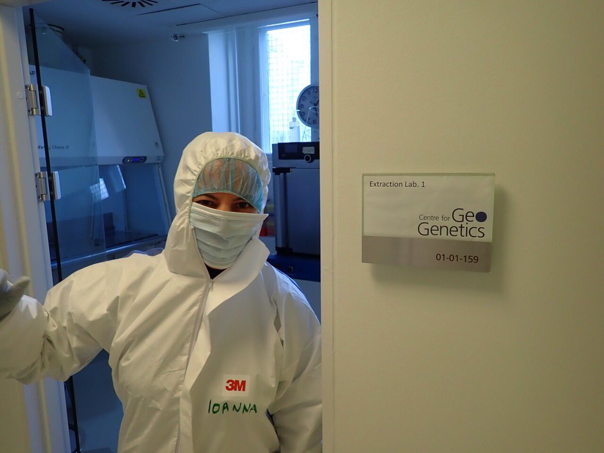IoannaMoutafi's tweet photo. Let’s see what a-DNA can tell us about these Mycenaeans... Training in sampling preparation at Centre for Geogenetics, Copenhagen #MYSOBIO meets #RIseII &amp; #TheFall #excited https://t.co/9yvQ4riIYV