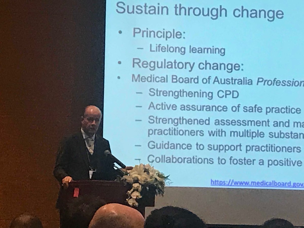 ADMacCormick's tweet photo. ⁦@ProfJArcher⁩ discussing selecting, training and sustaining surgeons through change #RACSYFF19 ⁦@RACSurgeons⁩ https://t.co/xacqRHfgWx