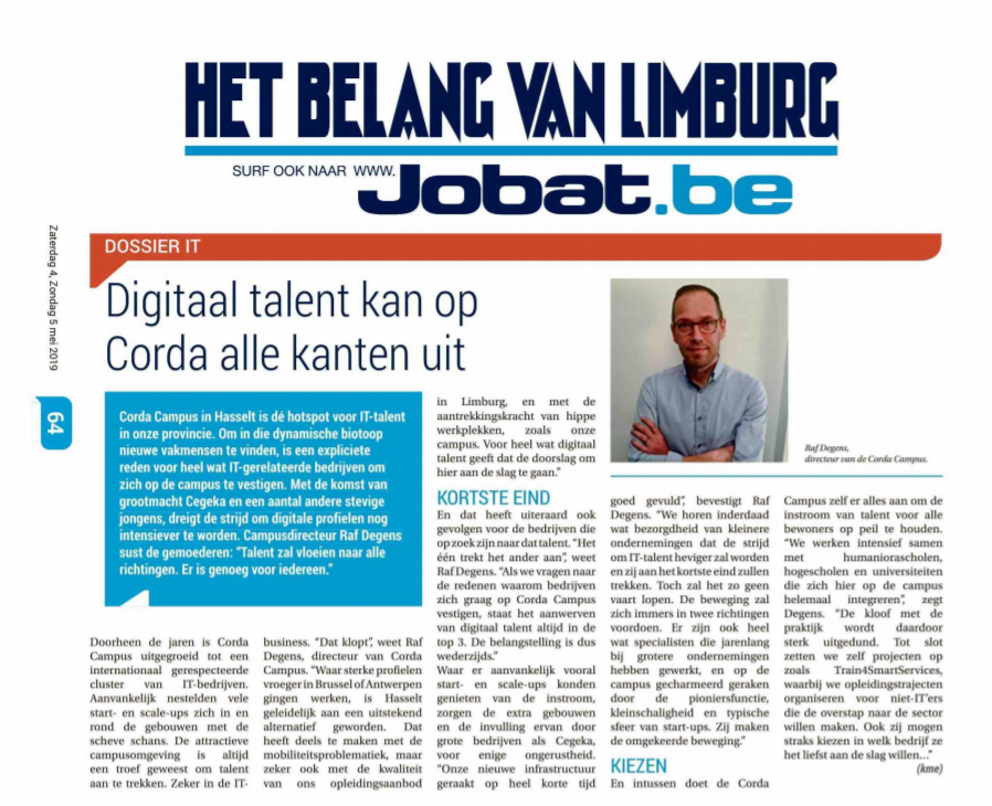 Vandaag in <a href="/hbvl/">HBvL</a>: <a href="/cordacampus/">Corda Campus</a> investeert niet alleen in een prachtige, belevingsvolle campus, maar ook in nieuw talent. Samen met middelbare scholen, hogescholen en universiteiten zetten we projecten op om nieuwe mensen op te leiden of om te scholen. #cordacommunity #trots