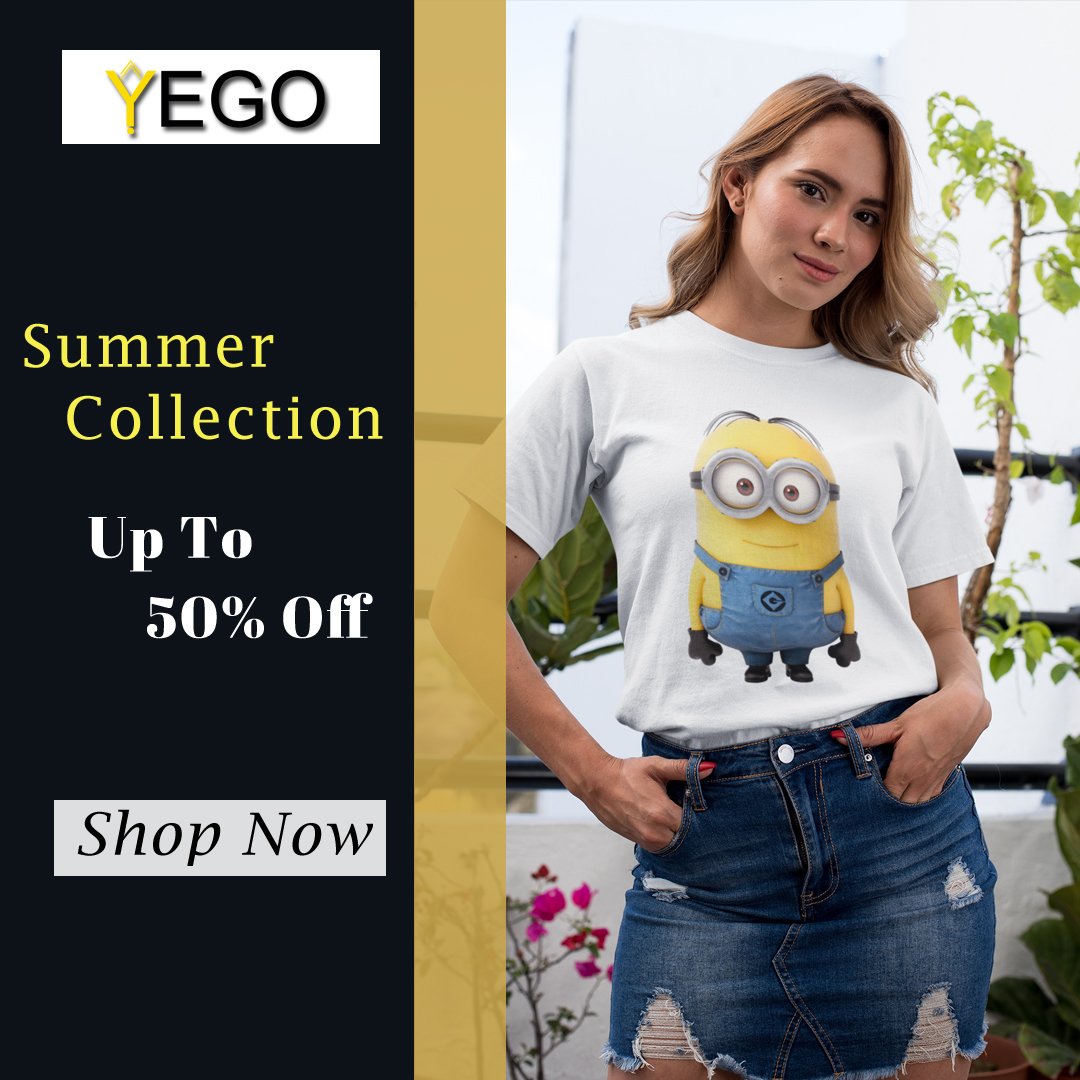 Minion Round Neck Half Sleeve T-Shirt
50% OFF

Buy Now-bit.ly/2PLG4AD

#SpringSummer #Men #Women #T_Shirt #Top #Dress #YEGO #Cartoon #Minions #PrintedTees